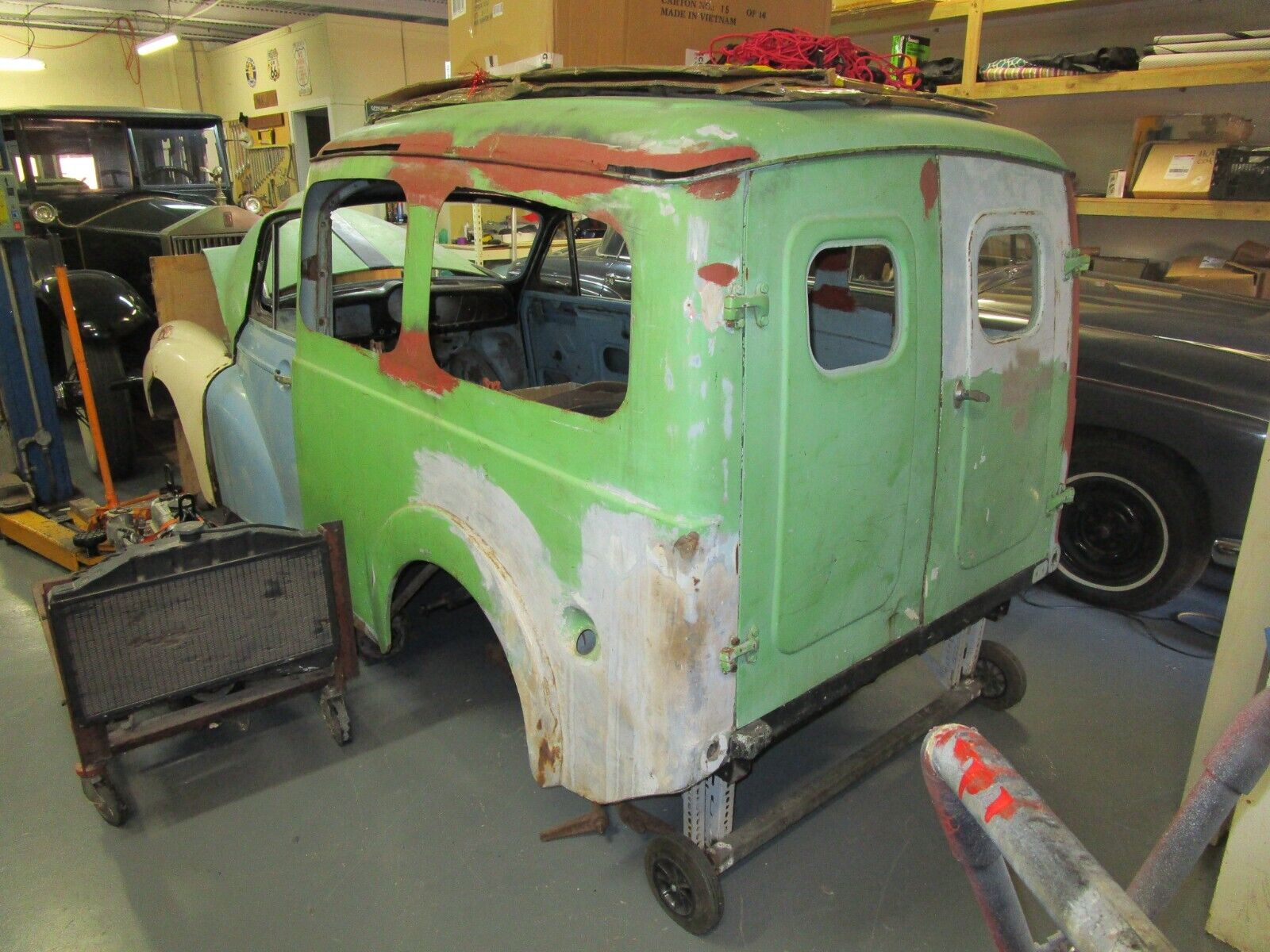 1961 Morris Minor Van, last rego 1972, was a barn find, now much resto work done